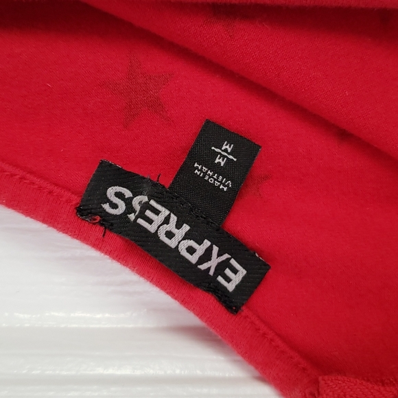 Express red and black stars peplum tank,  size medium - Picture 3 of 3